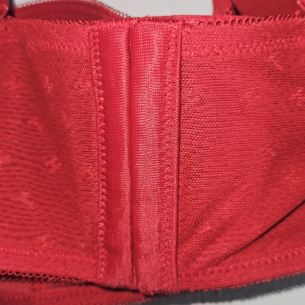 Tommy Hilfiger Red Women's Bra 34B Push Up Logo Mesh 5 Hoock Adjustable Sraps - Picture 5 of 15